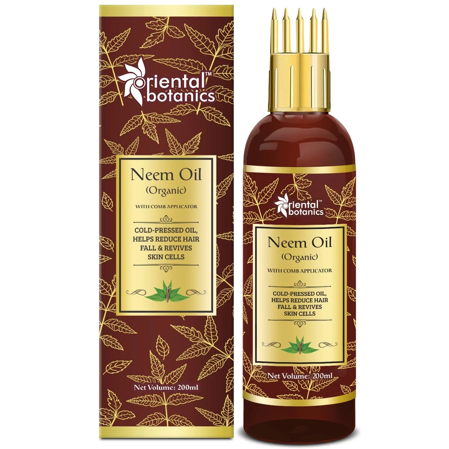 Care for Botanics Neem with Comb No and - Pure Oil Hair Skin 200ml Oriental Oil, Silicones - With Applicator Oil Mineral Organic