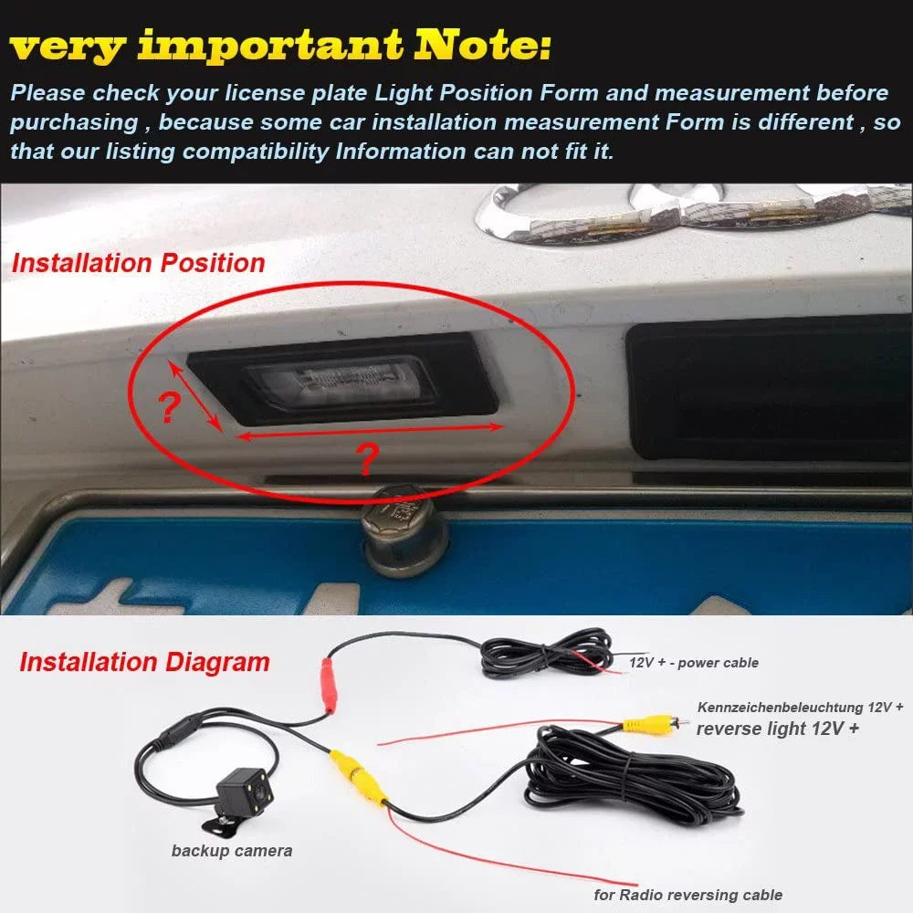 HD Vision Field Waterproof Night CCD Camera Car VW Backup Rear Skoda New Beetle View for Parking 170°Viewing