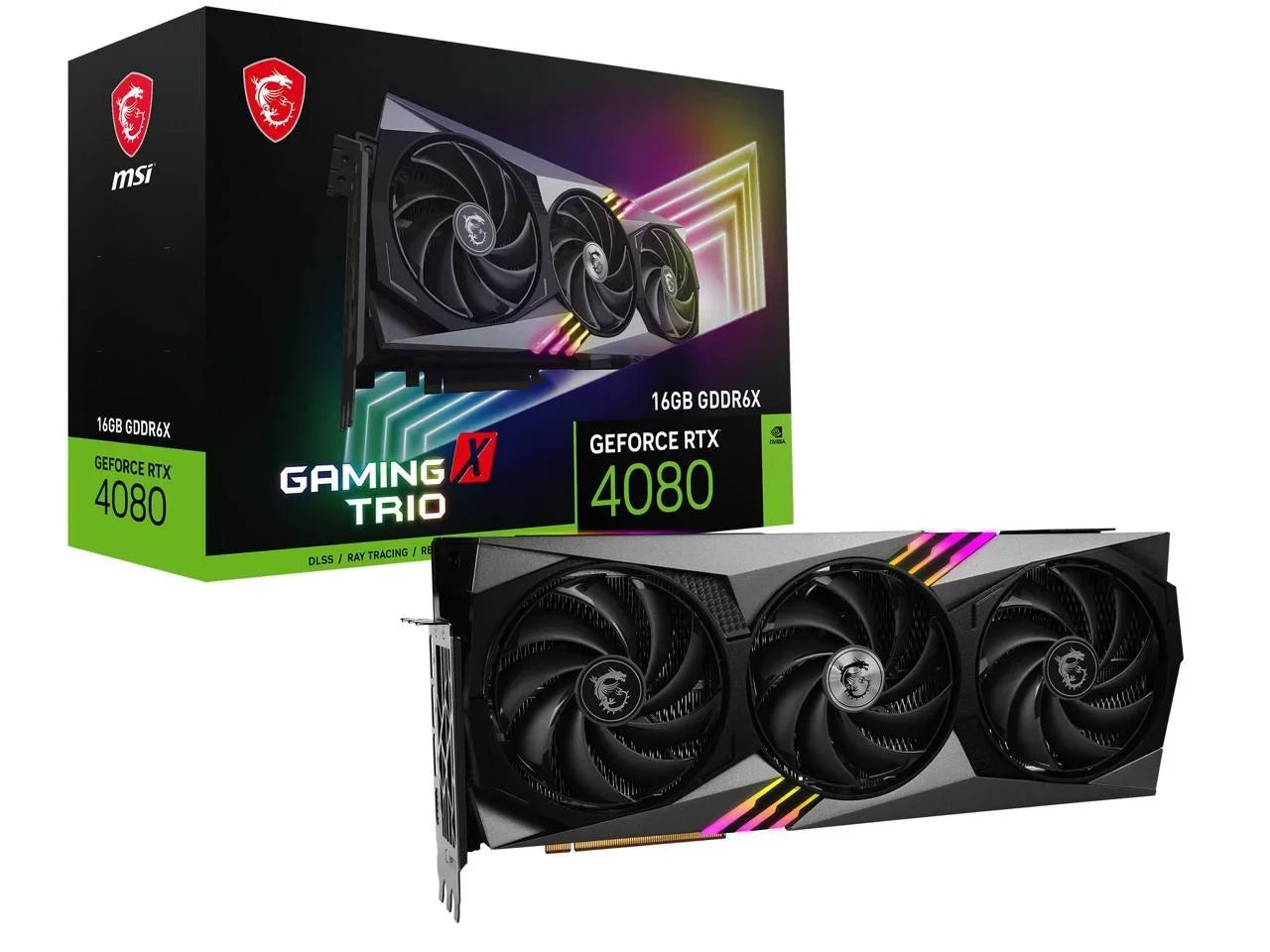 MSI 16GB Fan - 4080 System 12 HDCP X - Compatible GDDR6X - 5.0 16 Memory TORX Supported Card Cooling DirectX Graphics TRIO G-Sync GB RTX - Ultimate - GeForce GAMING Supported