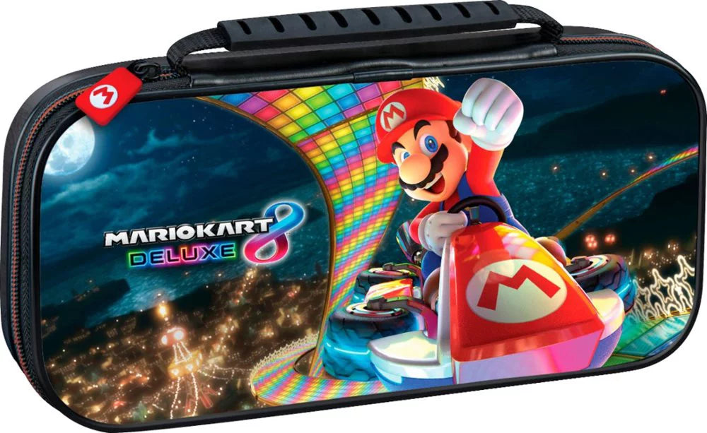 Joy-Con Red Nintendo Blue Console,Super Life Bundle: Super Mario Kart Switch Battery Deluxe 8 and 32GB Deluxe 8 Mario Travel Improved Case and Kart
