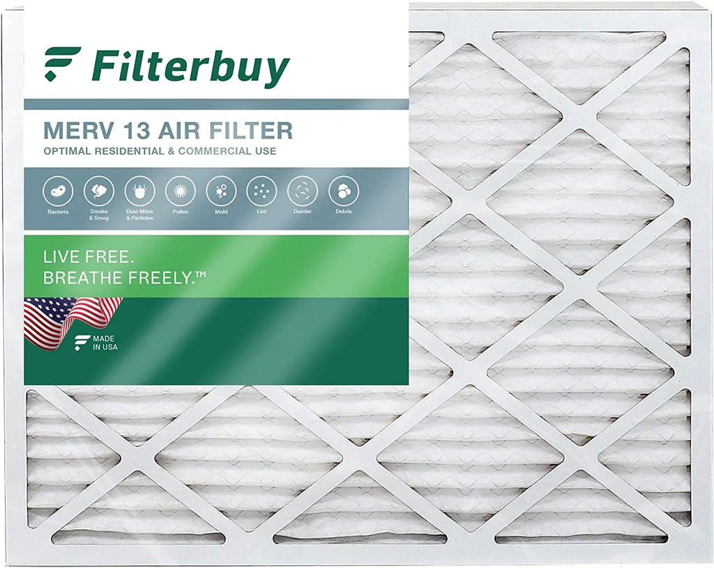 MERV (1-Pack) Filterbuy Pleated 20x27x1 HVAC Air Furnace 13 AC Filters