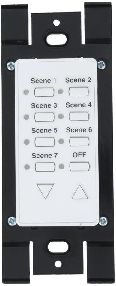 Dim/Bright, White Mounted Communication, Dimming Wall 12 Line, Seven-Scene Off 2-Way HXC7S-1TW Address, Green DHC Leviton Switch Controller, Scene