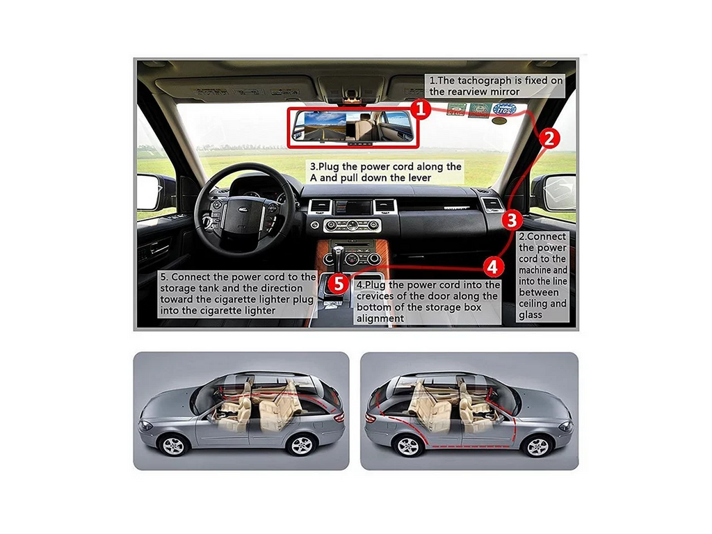 Car And Front Camera Lens Rearview 4.2 Rear Monitor For Inch H1688 Recorder Mirror HD 1080P Dash Cam Dual DVR Vehicles