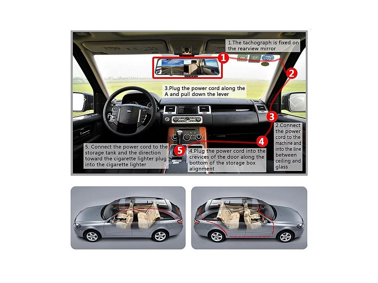 Car And Front Camera Lens Rearview 4.2 Rear Monitor For Inch H1688 Recorder Mirror HD 1080P Dash Cam Dual DVR Vehicles