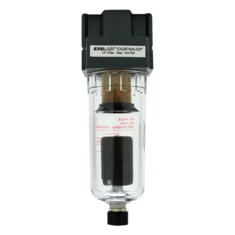 Bowl, Milton 1/4" EXELAIR™ FRL (EX25F40A-02P) Float - (Mini) Air Polycarbonate Automatic Filter NPT - by