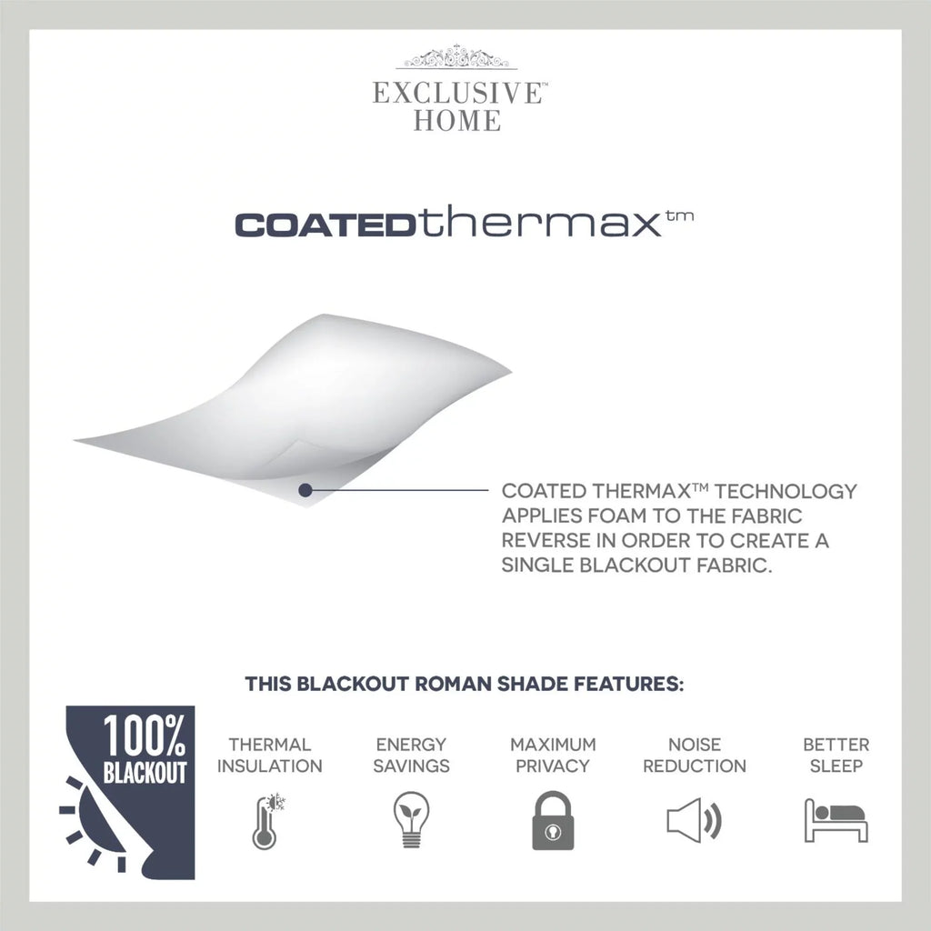 Grey 34"x64", Blackout Ricardo Shade, Exclusive Home Total Roman