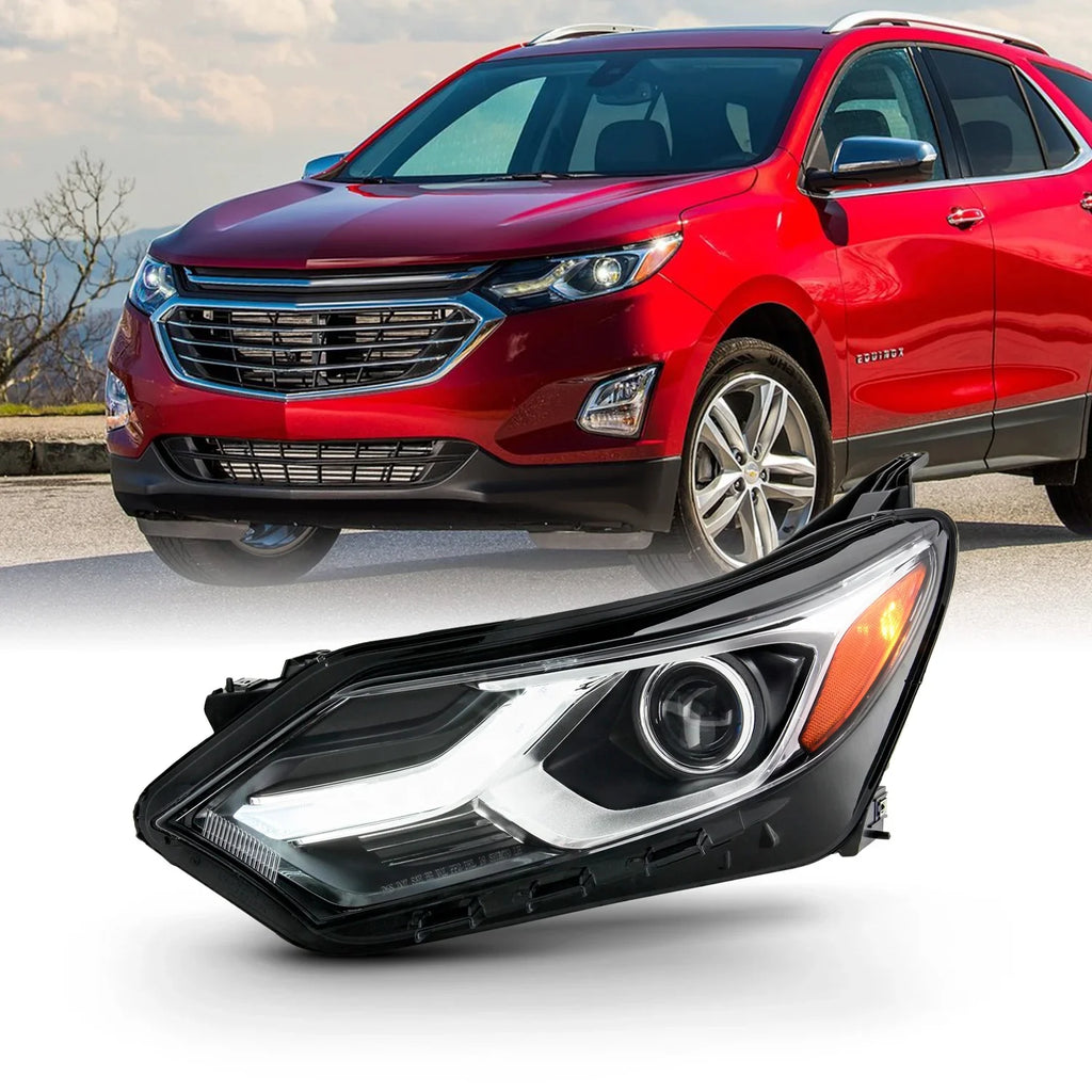 Chrome 2021 2018 Equinox 20 Chevy Type] [HID/Xenon 2020 Left Headlight Headlamp Driver 19 Side 2019 AKKON LED Fits 18 DRL -
