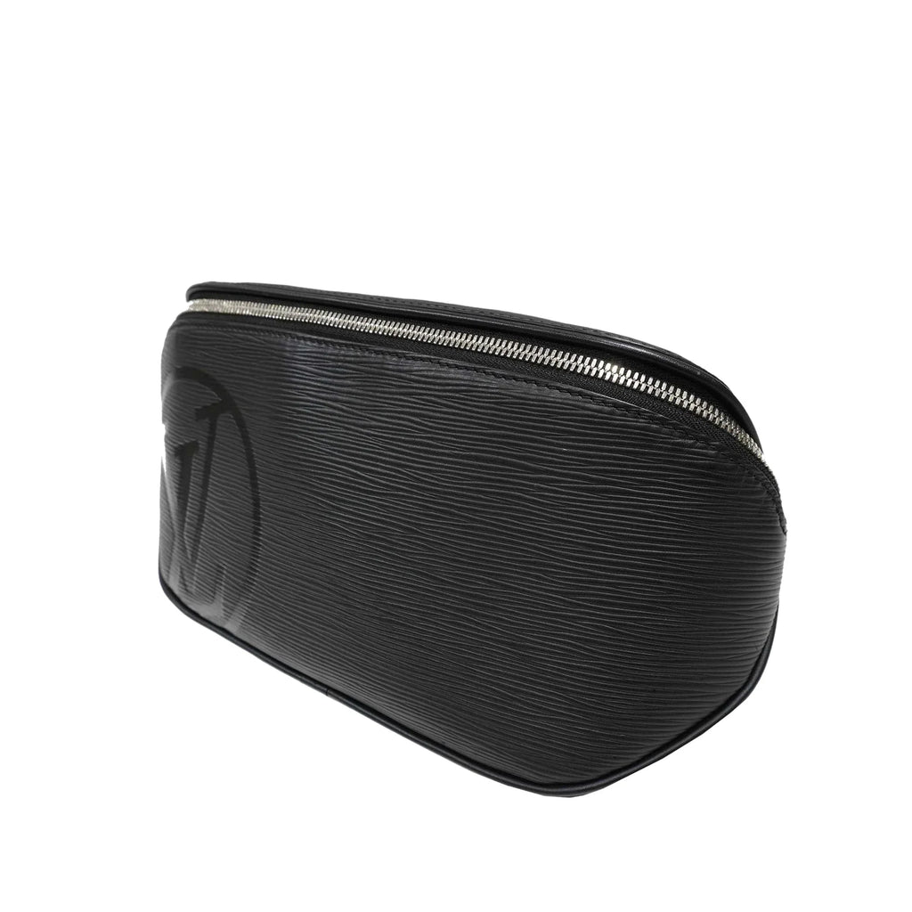 Unisex Leather (Good) Louis Epi Vuitton Pre-Owned Initials Bag Black Authenticated Belt