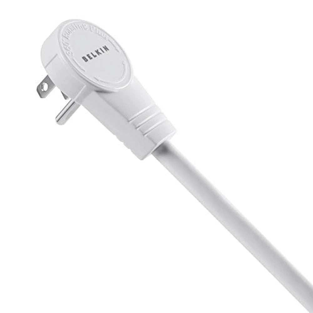 Cord, with Power Protector Strip 6-Outlet Joules,White 555 Commercial Surge 2.5ft Belkin