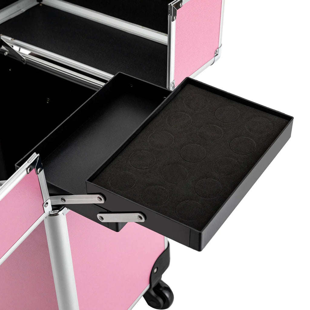Cosmetic Rolling Professional Makeup Makeup Storage Train Organizer Trolley Case