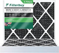 Filterbuy Filters Carbon (5-Pack) 8 15x20x1 AC MERV Furnace with Air Pleated Activated Odor Eliminator HVAC