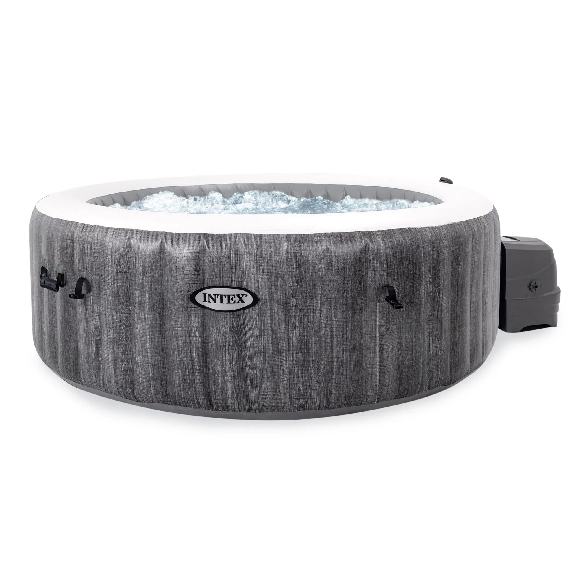 Accessory Inflatable w/ Spa Hot Plus Intex Tub Benches Jet PureSpa Greywood