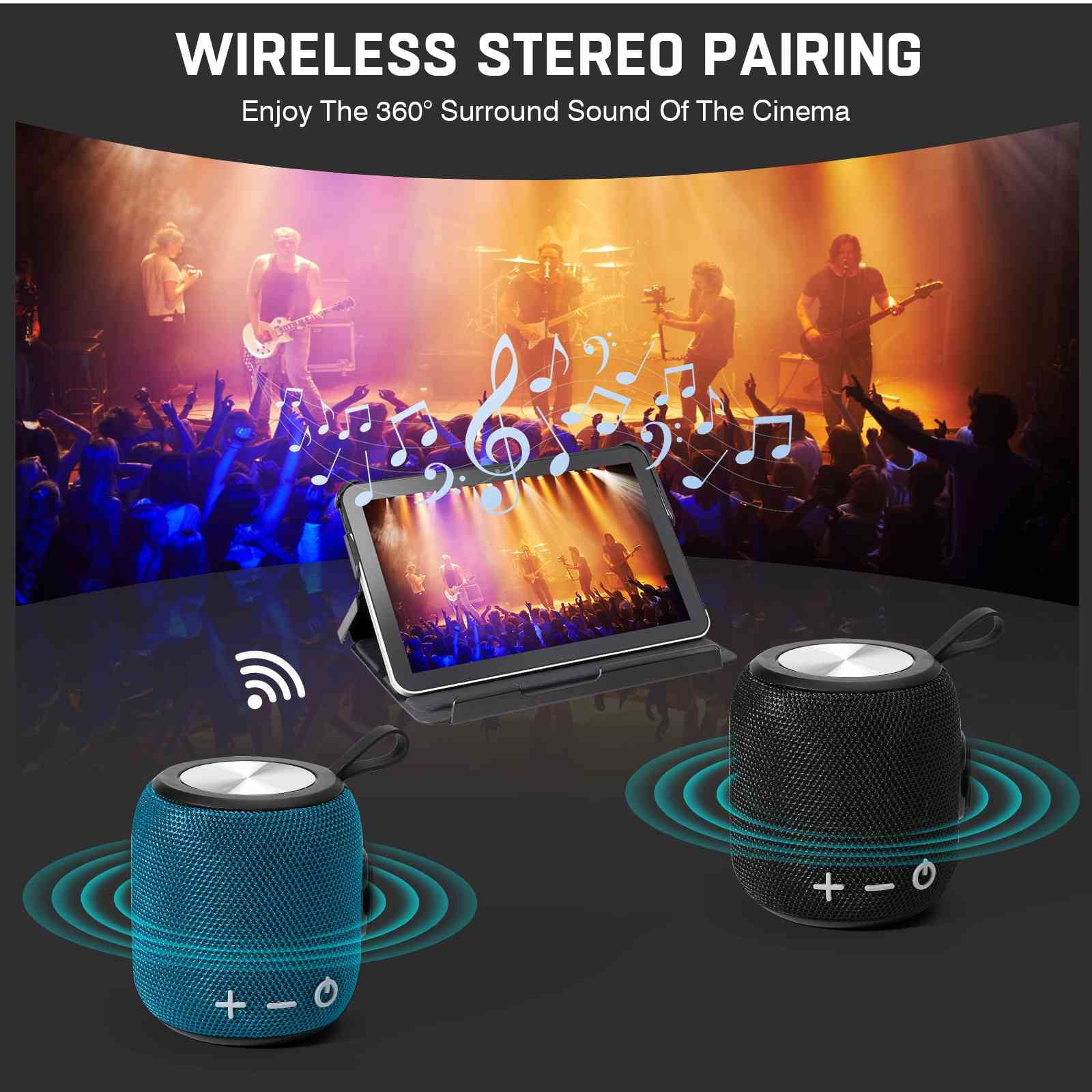 Latest Perfect Parties, - IPX7 Mi Stereo 3, Sound, Stereo Outdoor, Portable True Bluetooth Scooter Speaker: Powerful Beach, Bluetooth Blue Pairing, for - Max Home, Wireless Design, V5.2 Waterproof,