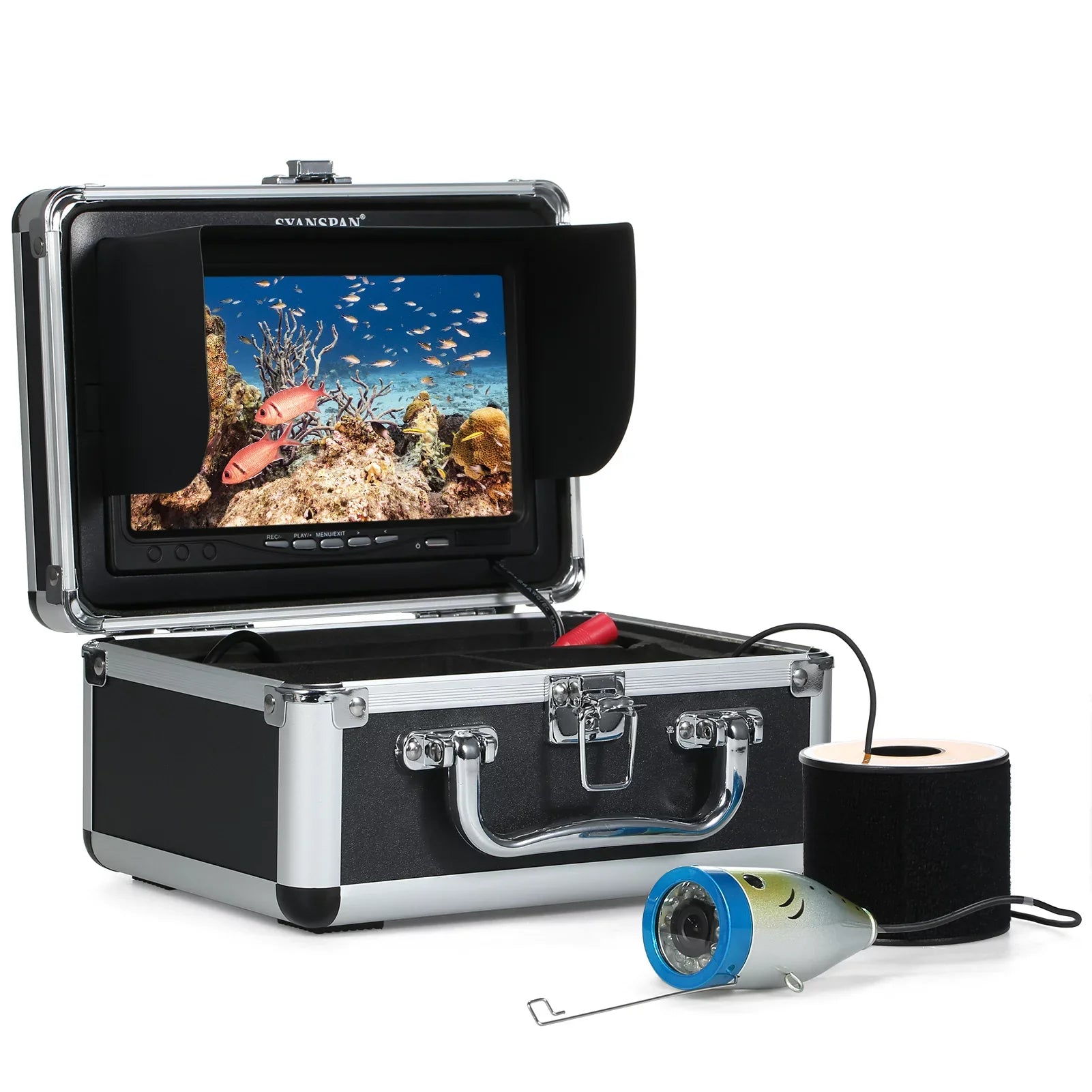 Cable 12LEDs Camera Underwater Boat Fish 7Inch/9Inch Fishing 15M/30M/50M Waterproof IP68 Ice Finder moobody Lake Fishing for LCD Sea with Display