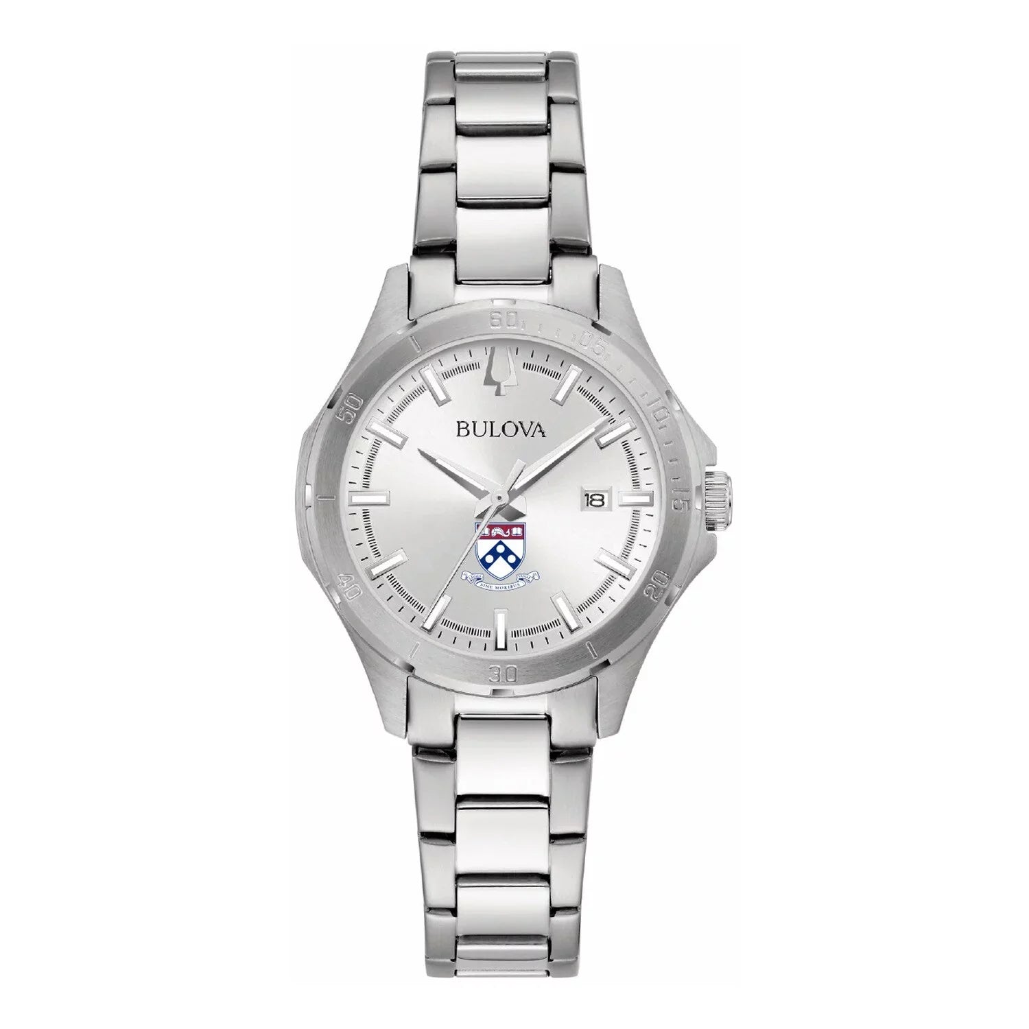 Bulova Women's Steel Watch Sport Classic Silver Stainless Quakers Pennsylvania