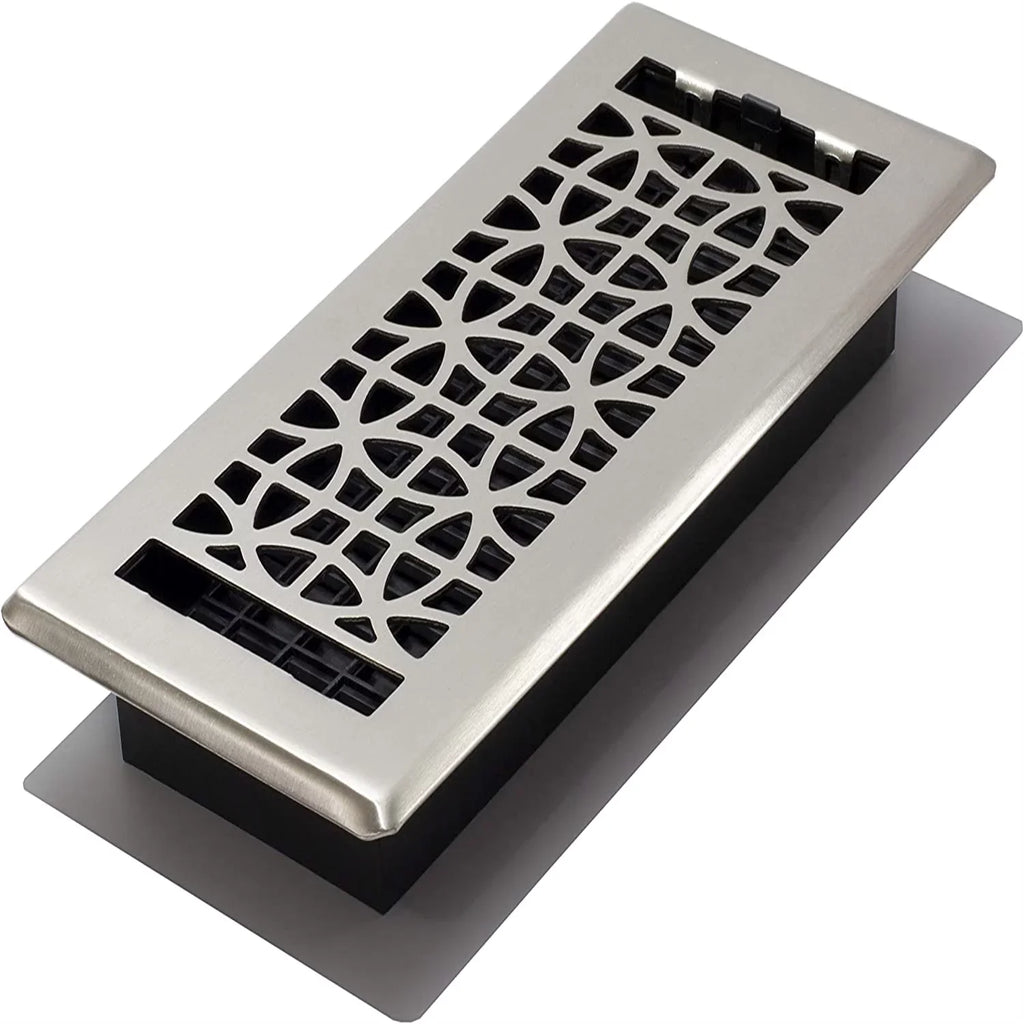 Plated Register, Floor Eclipse Nickel