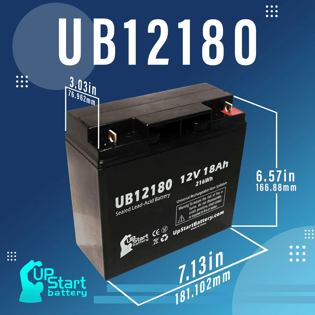 '- 18000mAh, SLA) UB12180 Acid (12V, AGM, Battery Replacement Lead EAGLE Battery Sealed 18Ah, CFMP12V18 Compatible PICHER Universal Terminal, BATTERIES T4