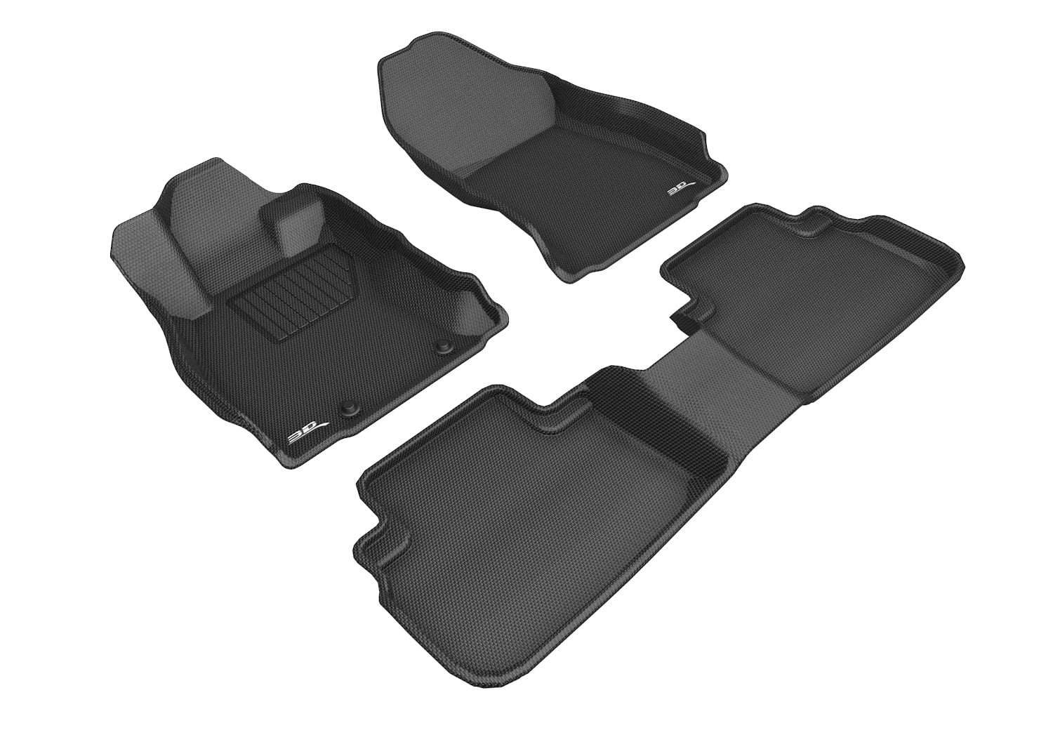 Set 3D MAXpider with compatible - Floor KAGU Mat FORESTER (BLACK) SUBARU Full 2019-2024