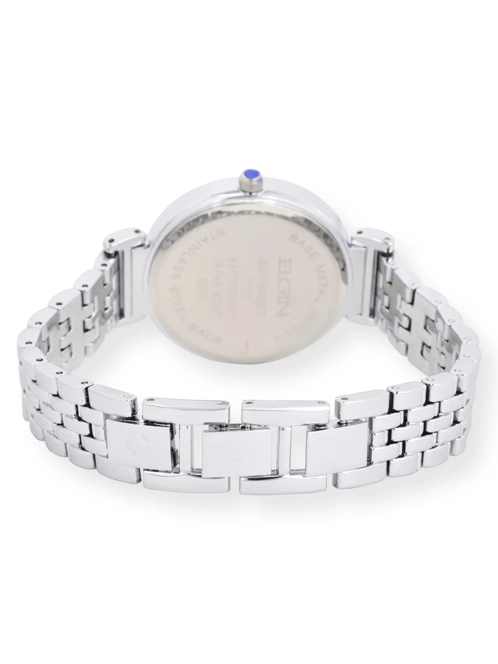 of Dial Analog Female EG17004SST in Adult with - Pearl Mother Set Watch Elgin Silver Round