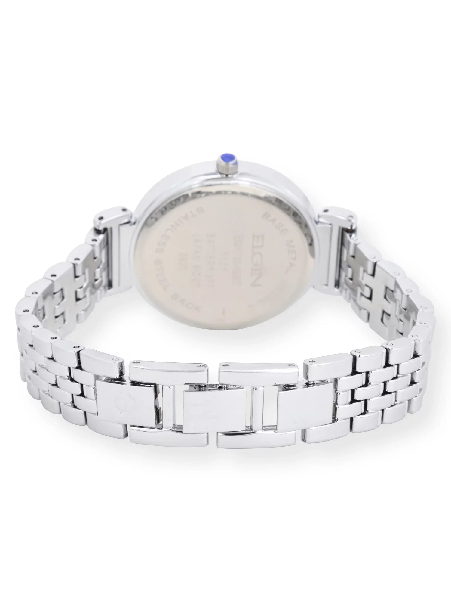 of Dial Analog Female EG17004SST in Adult with - Pearl Mother Set Watch Elgin Silver Round