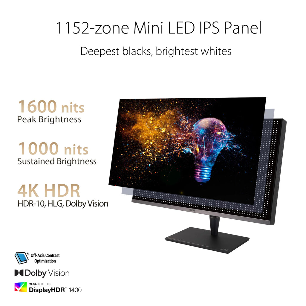 monitor HDR - LED 32" - - 4K - ProArt PA32UCG-K ASUS