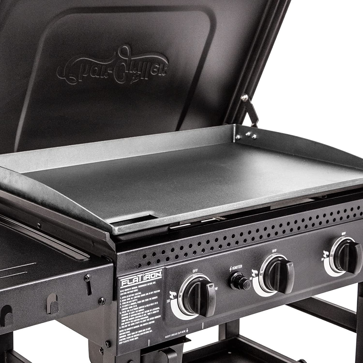 Char-Griller Griddle 3 Burner Flat Iron
