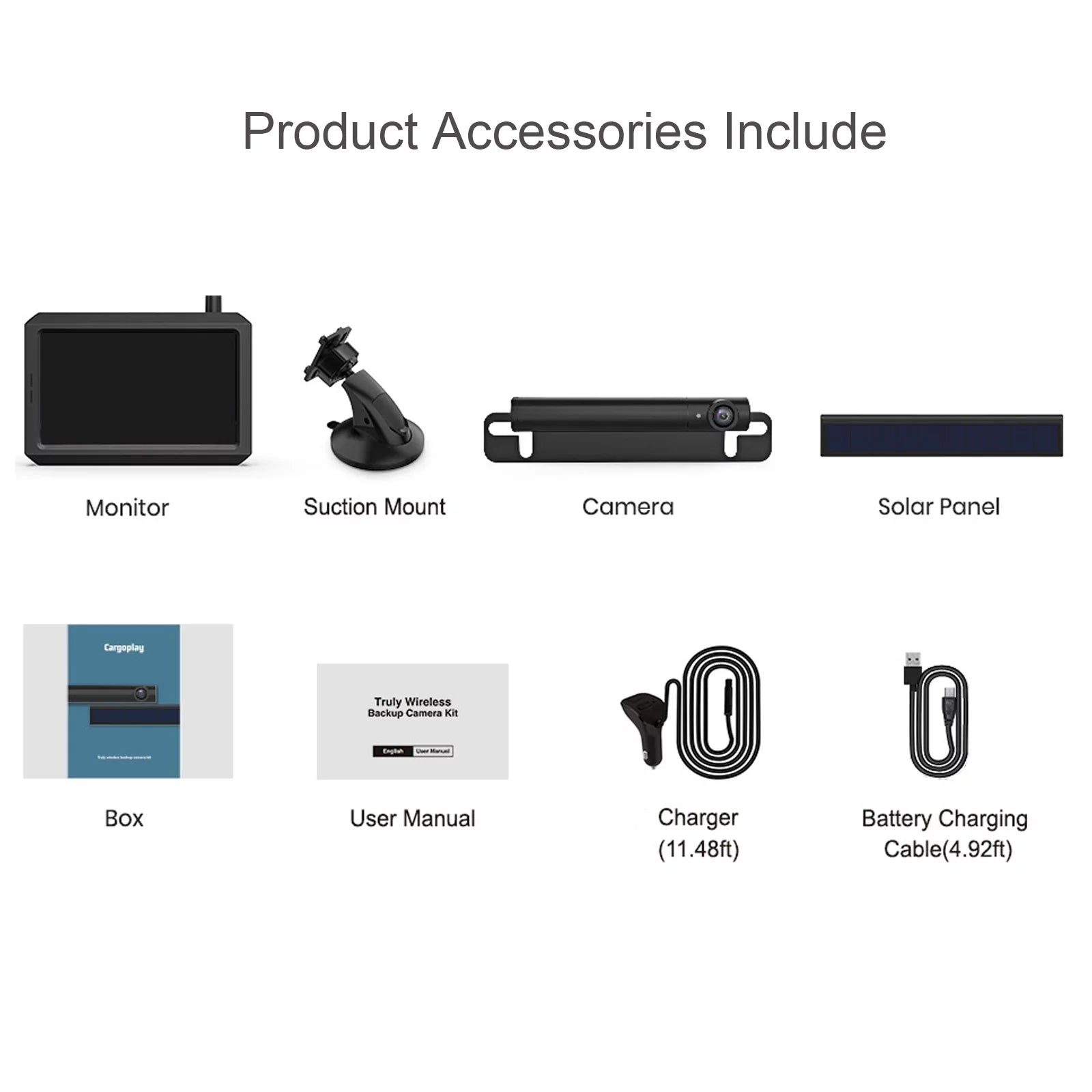 Wireless Rear Solar View Reverse Trailer Cameras Camera Camera HD Supports Assistance Backup 2