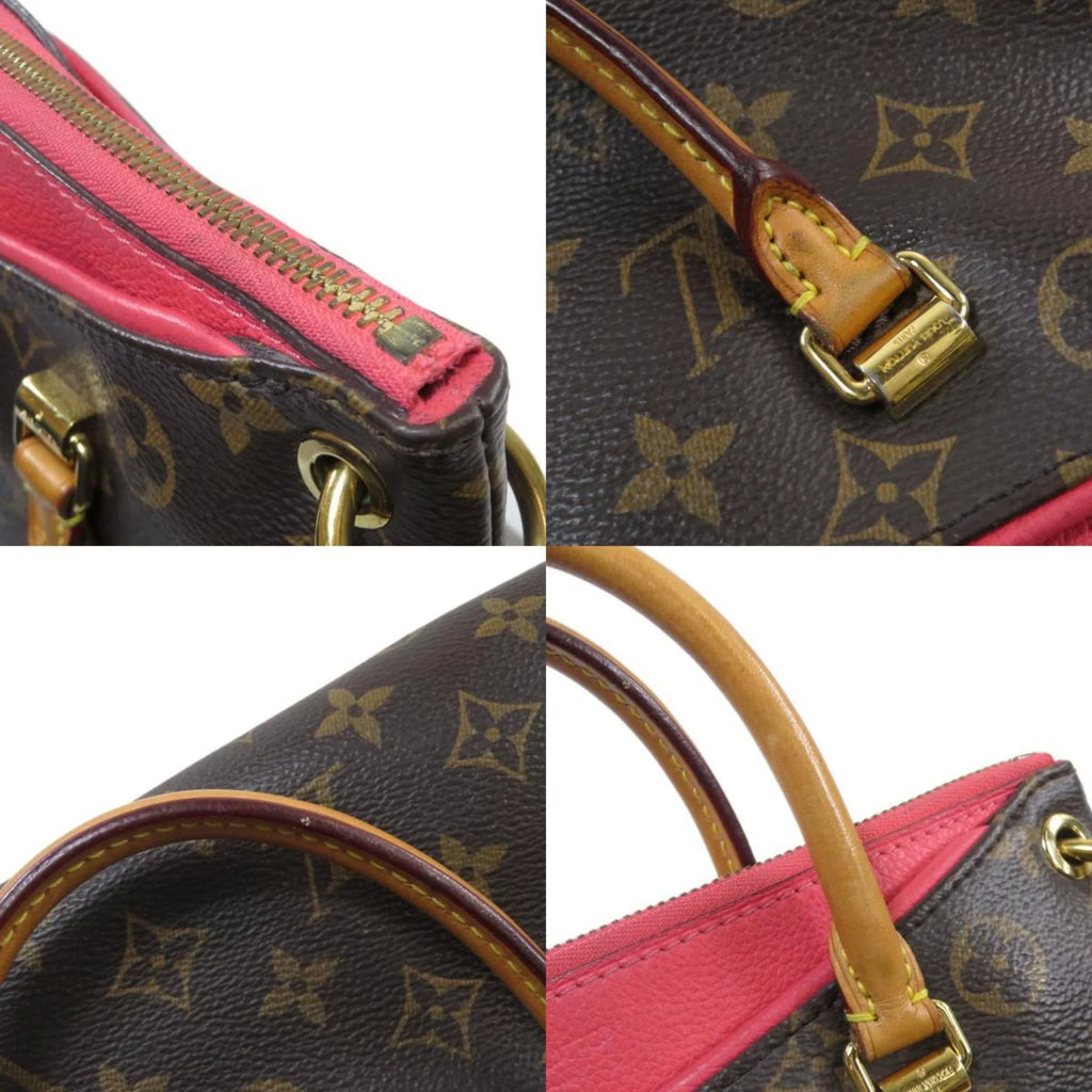 BB Monogram Louis Canvas (Good) Pre-Owned Vuitton Pallas Handbag M41734 Ladies