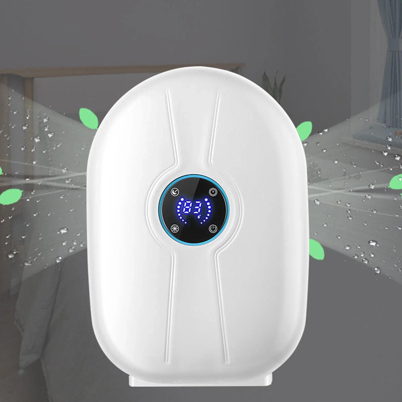 Remote Control Moisture Home White with Fichiouy Mini Air Absorber 500ml Dryer Dehumidifier Portable Mute