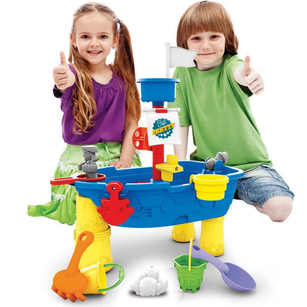 Girls Table Boys Pcs 21 Toddlers 3 Sand Sandboxes + Toys Y Beach Ship Water Mundo Toy for Pirate