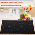 Induction Cooktop | Glass Stove | Simmer, Slow 2 Fry WAASOSCON Burner Induction Steam, Burner Electric 110V Vertical Ceramic Cookware Most for Portable Top Countertop and Cook,