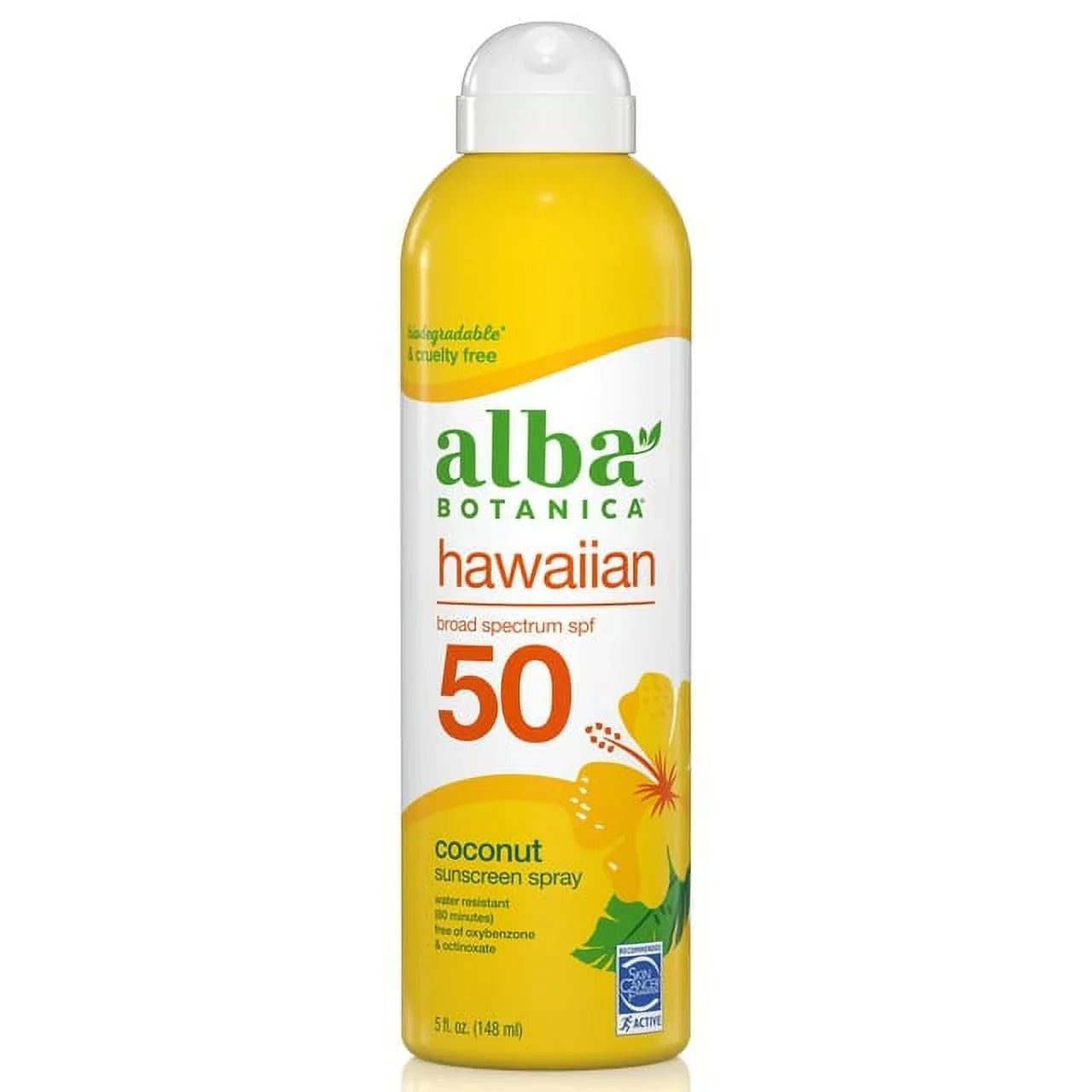 oz (Pack SPF 6 Coconut Hawaiian, 2) of Sunscreen Spray Botanica Alba 50