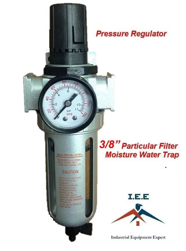 Particulate 3/8" Air Water Regulator Moisture Filter / Compressed Pressure Trap
