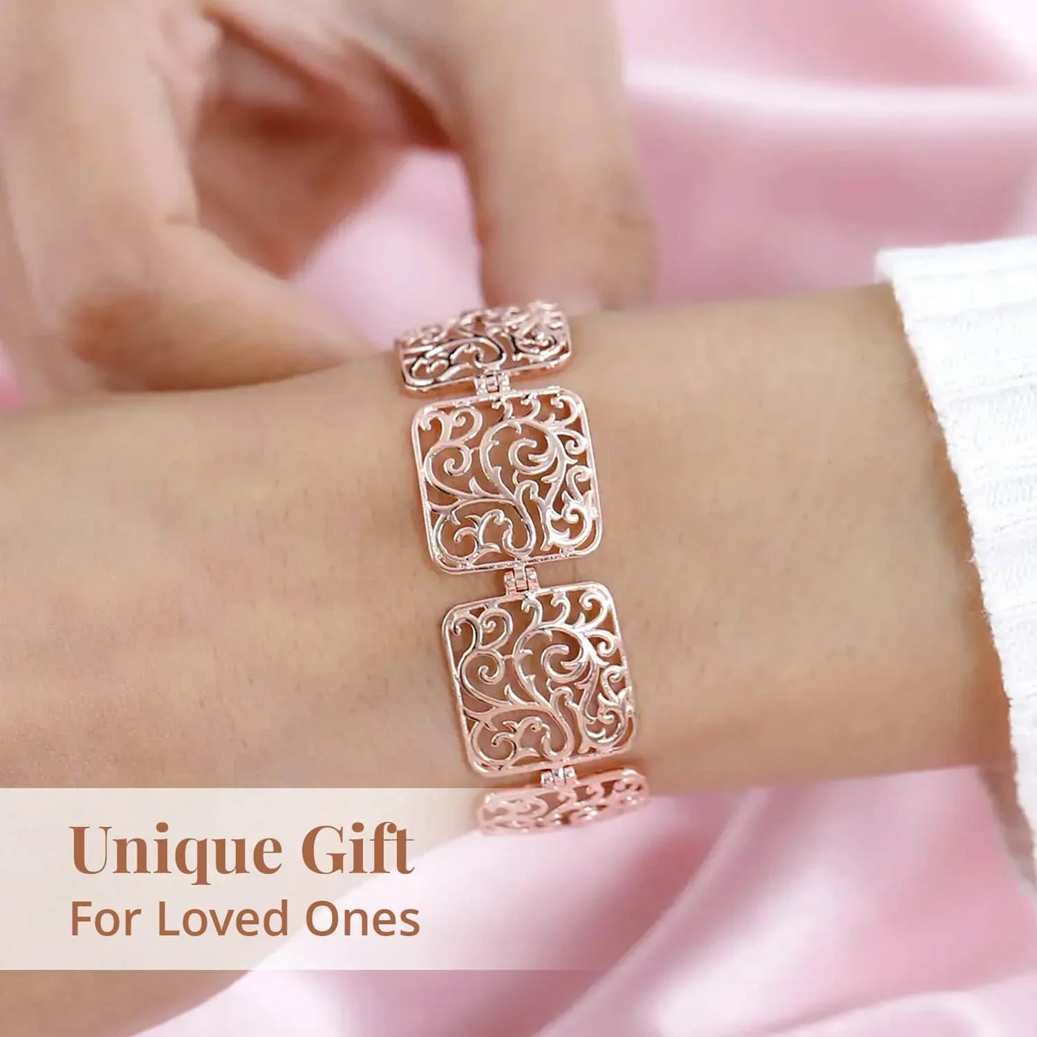 Mom Birthday Rose 6.5" Jewelry Bracelet LC Mothers Size Gifts for Shop Day Gold 18K Plated