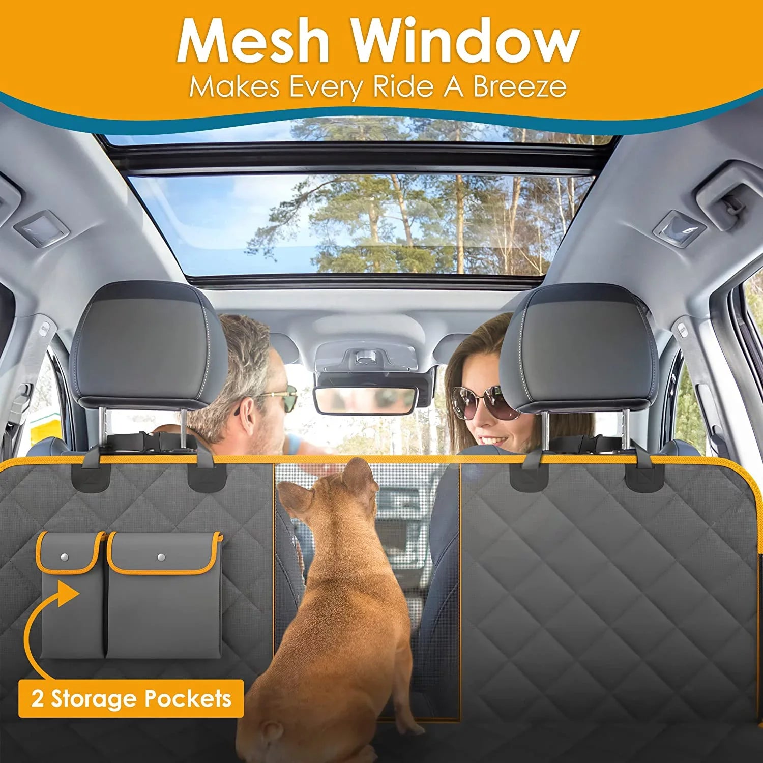 Seat Dog Seat Waterproof Trucks for Nonslip for Dog Belt Car Scratchproof Covers Hammock & – Front PAWBEE – Cover & Bonus Car – with Covers Window Car for SUV, Seat Dogs Dogs Seat Mesh Car Cars with