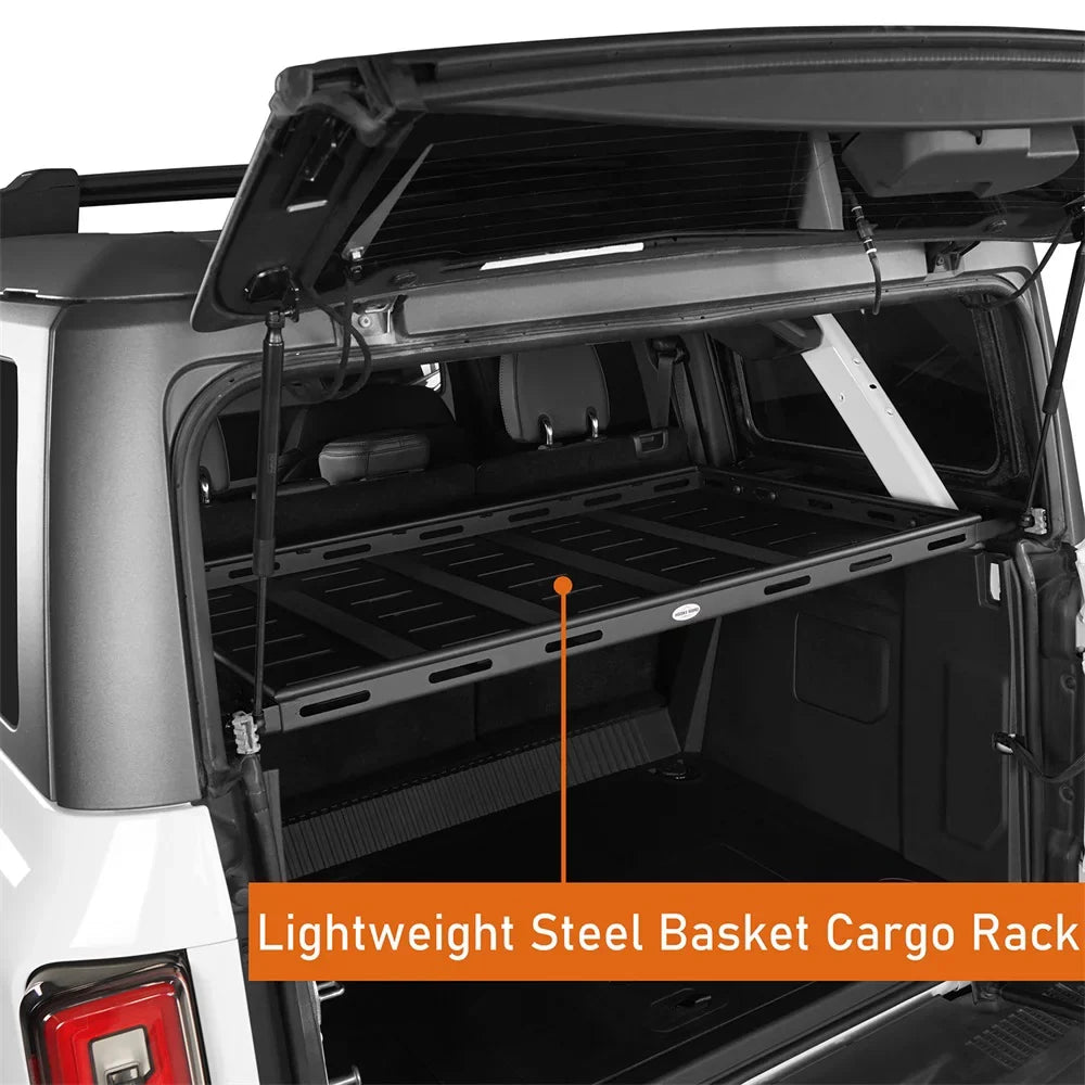 Hooke 2021 Ford 2022 Hardtops Rear Storage Cargo Bronco Rack Basket for 4 Road 2023 Door