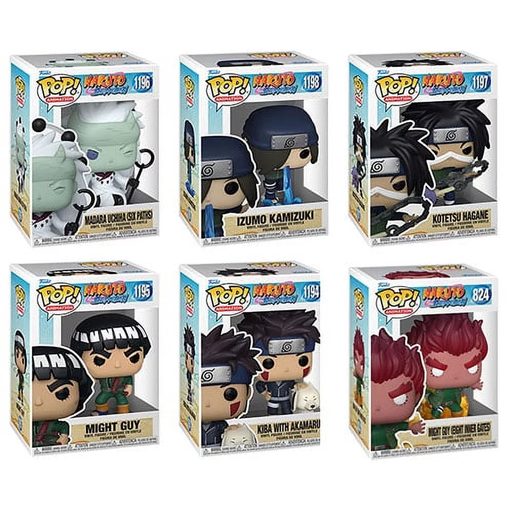 Animation POP! Kiba, S5 - OF Funko Kotetsu SET Naruto Figures (Izumo, 6 Vinyl +2) Madara, -