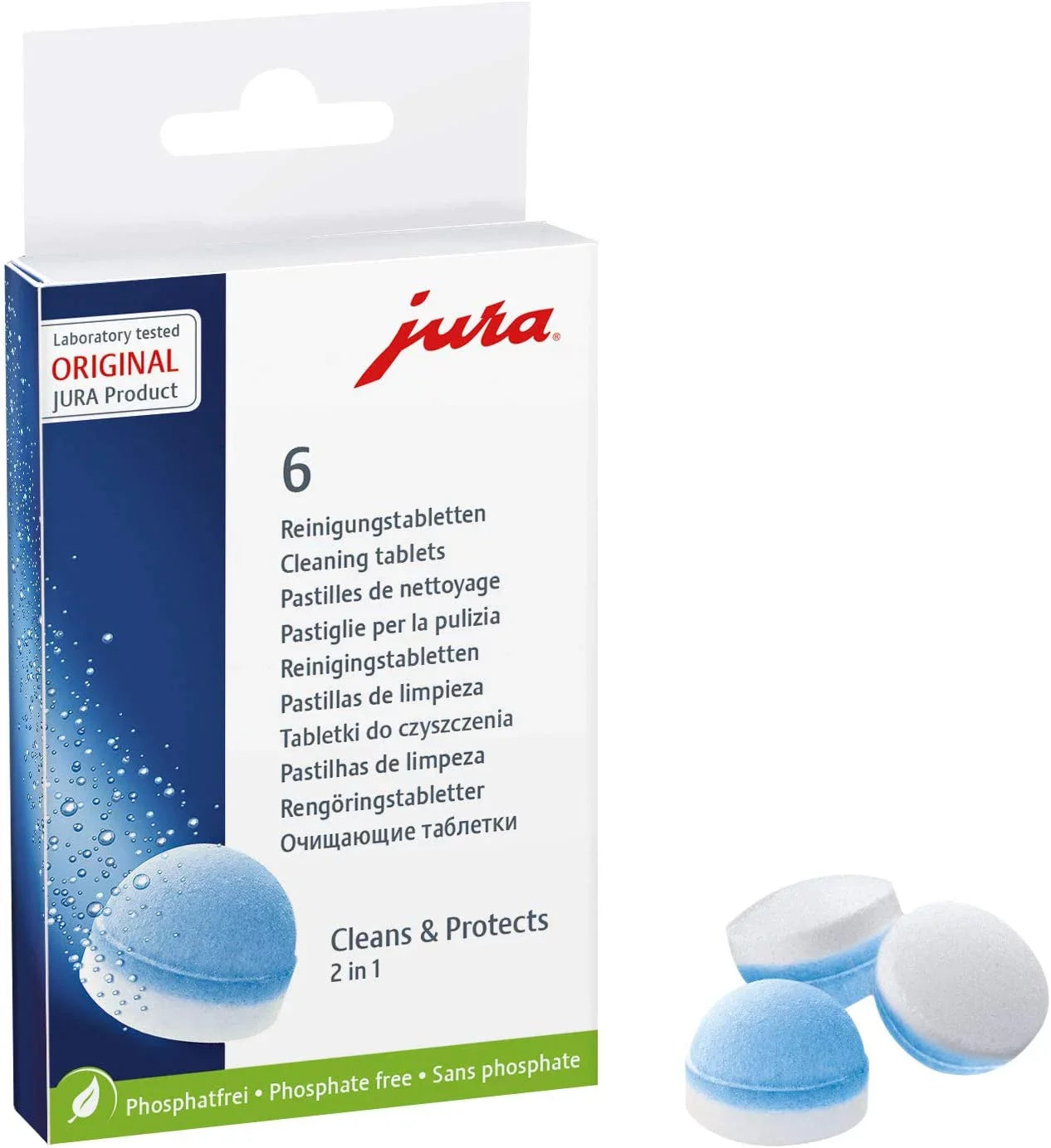 Combo Blue Filter Cartridges and Jura Tabletts) Water Pack Claris Cleaning (x3) (6 Tablets