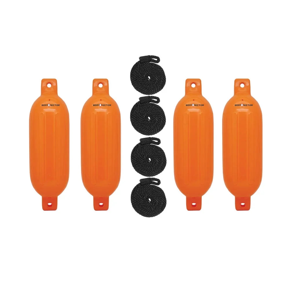 Max - Inflatable BoatTector Fender 3006.7626 4-Pack x 4.5" Extreme 16", Neon Orange Value
