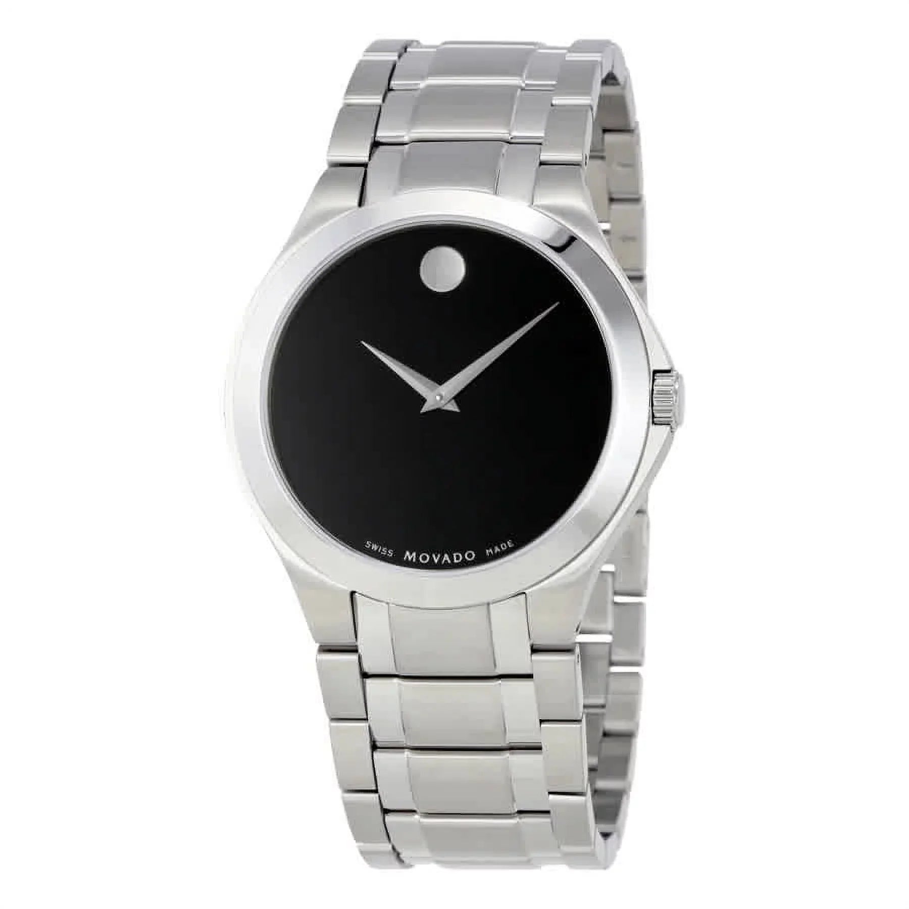 Dial Steel Black Movado Watch Men's Collection 0606781 Stainless