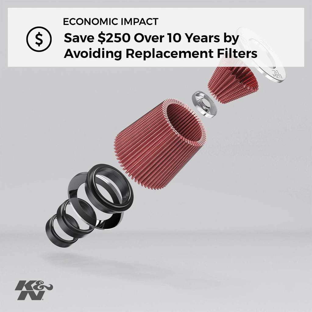 Height: 1 Replacement Filter In, RU-1041 Universal In, Air 7.5 Shape: Flange 6 Round Performance, Clamp-On Engine Filter: High Tapered, Premium, In, Length: Flange Diameter: Filter: Washable, K&N