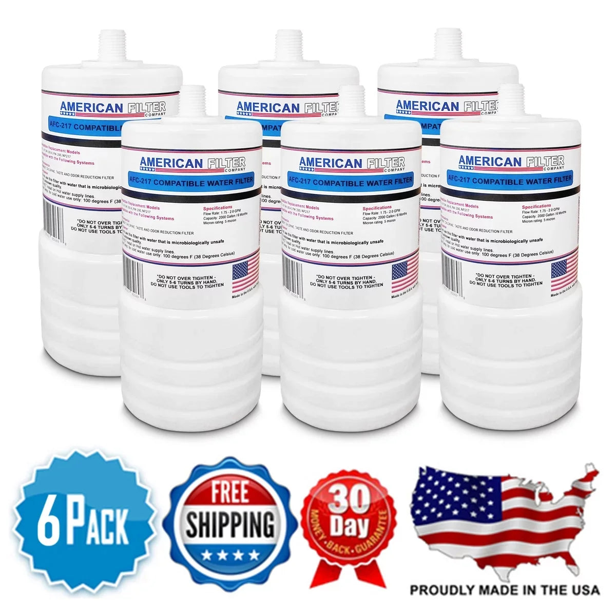 AFC 5593405 , - Pack - Compatible Water AFC-APH-217 Filter 3M® U.S.A. 6 , Made Model with # Brand in , Cartridge