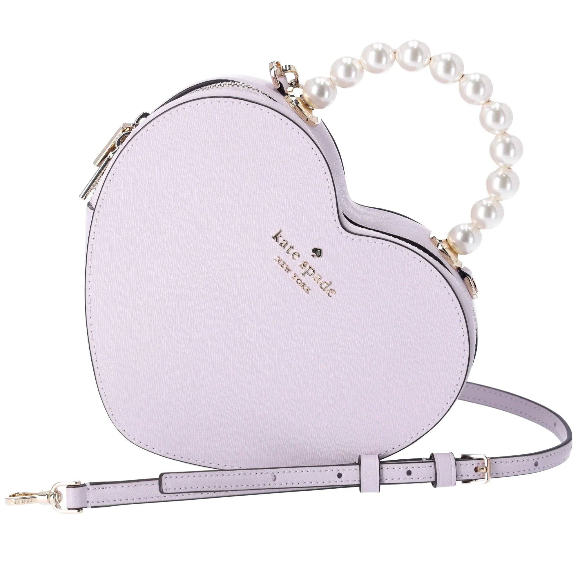 Pearl Love Kate Moonlight Crossbody Purse KF516 Spade Leather Shack Heart Lilac