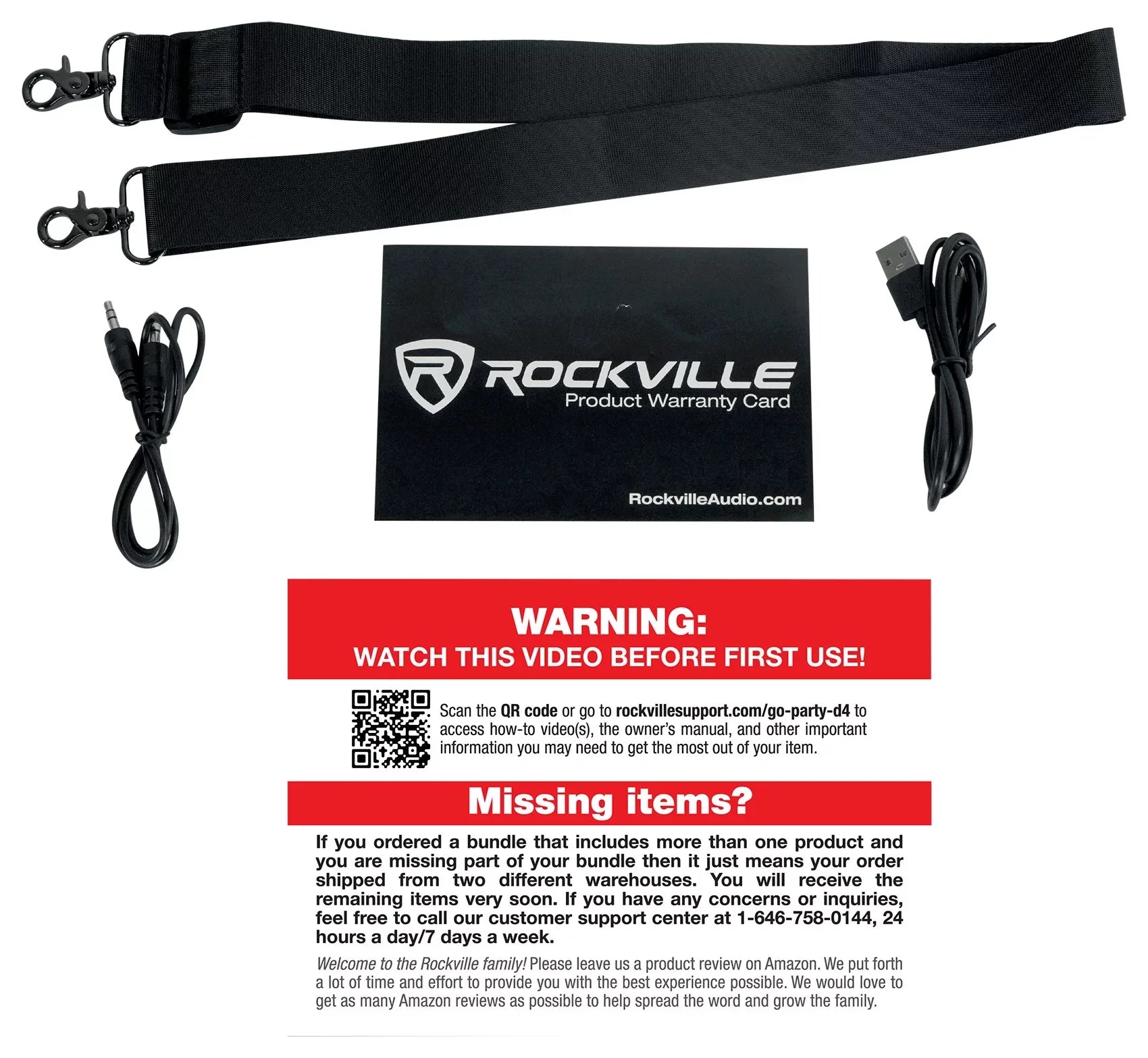 Bass Rockville Bluetooth Portable Go LED Speaker, D4 Deep Party Party Loud Large