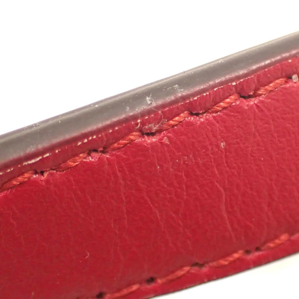 Bag 447632 Leather Gucci GG Shoulder (Good) Marmont Small Pre-Owned Red Women's Quilted
