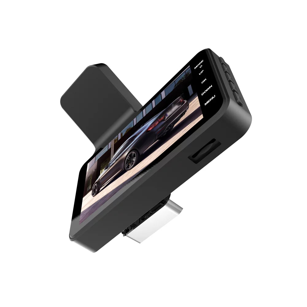 Recording Support Eccomum Touchscreen Inch Detection Night-Vision Recorder Angle DVR Camera Reversing Loop 170° Motion Car with Dashcam Dash 4 Wide Driving Picture 1080P