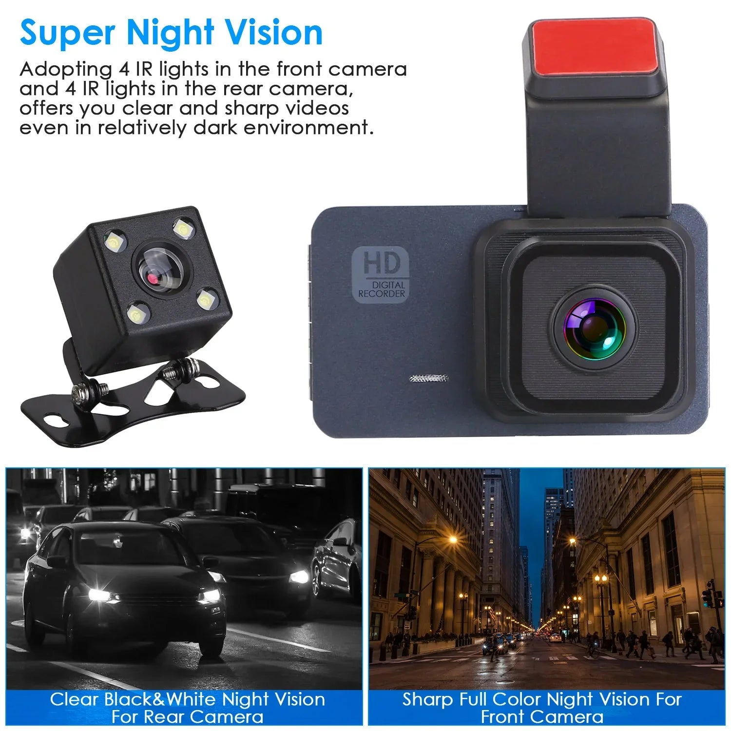 Driving Lens Cam, Parking 1080P DVR Vehicle Car iMounTEK Universal WiFi Recorder, Dual Dash Night GPS with G-Sensor Control APP Vision Monitor Motion Detection