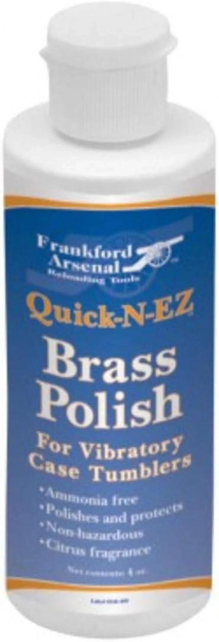 Brass Polish for Bottle of Reloading and Tumbler Frankford Quick-N-EZ Ammonia-Free Arsenal