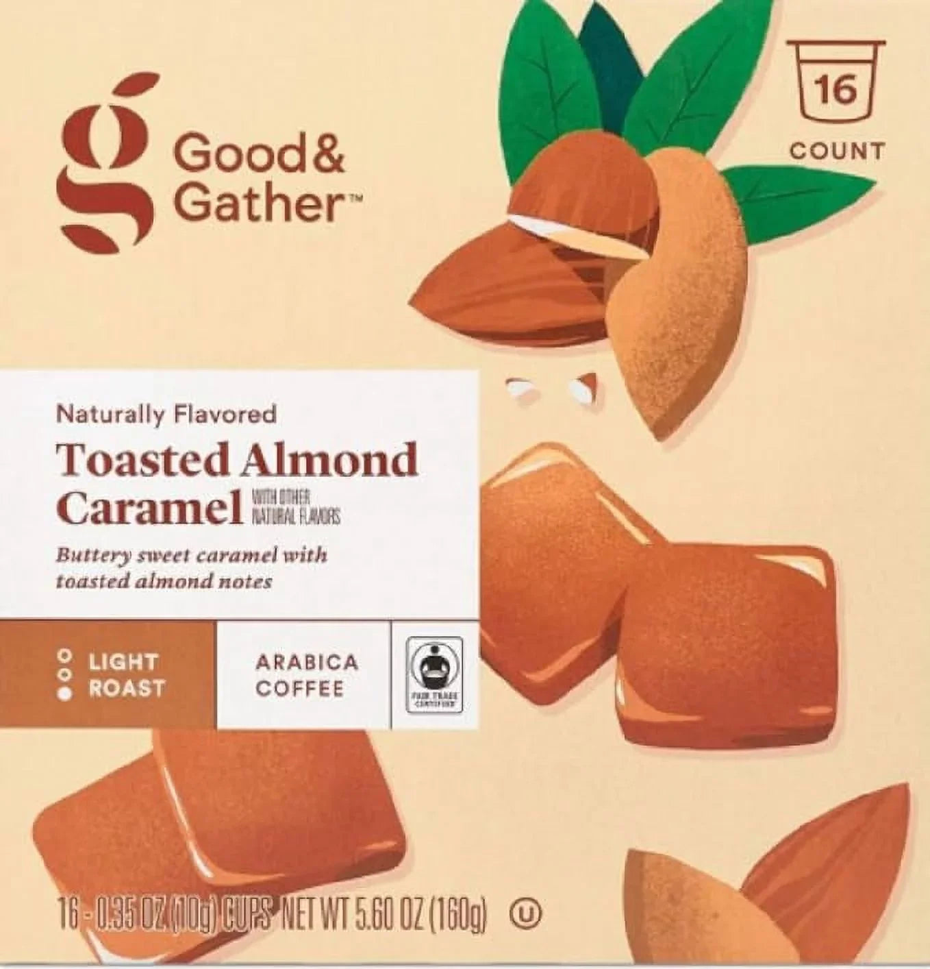 Pods Vanilla, Gather Vanilla Salted Cinnamon Flavored Single Coffee Count(Pack 4) of Toasted Flavors Brulee 4 Good and and of Bean Almond Certified,16 Caramel, Fair Serve Carmel Trade Bundle Naturally