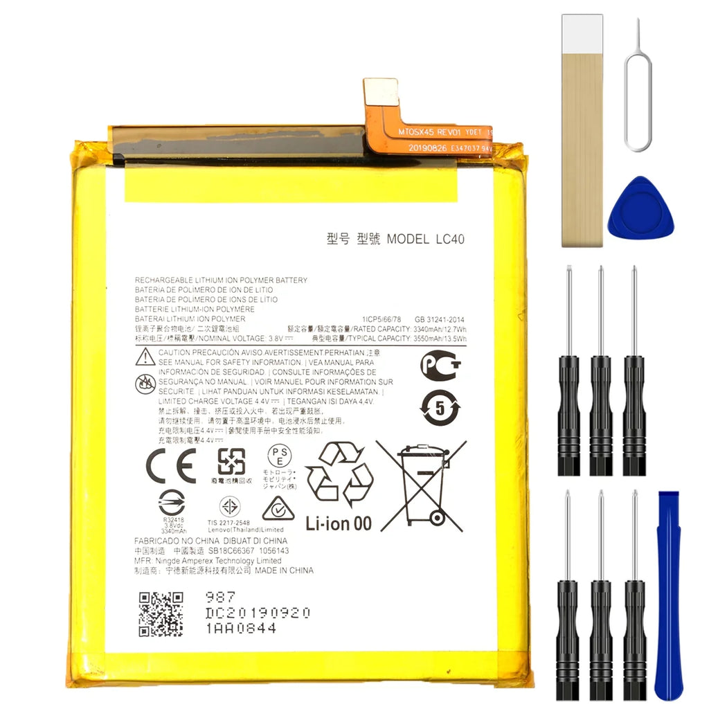 E7 Battery Moto Motorola for XT2052 Replacement (2020) Tool LC40 E